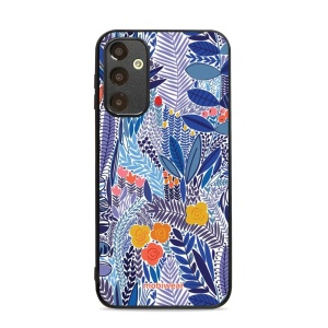 Lesklý kryt Mobiwear Glossy - Samsung Galaxy A25 5G - G037G - Modrá květena