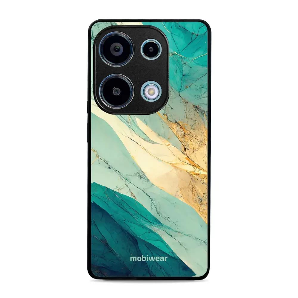 Lesklý kryt Mobiwear Glossy - Xiaomi Redmi Note 13 Pro 4G / Poco M6 Pro 4G - G024G - Zlatavý a zelenkavý mramor