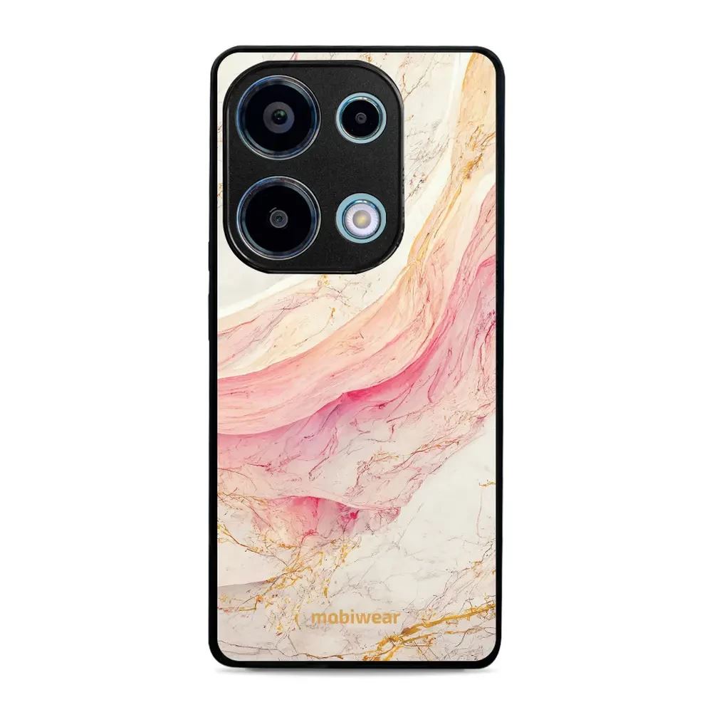 Lesklý kryt Mobiwear Glossy - Xiaomi Redmi Note 13 Pro 4G / Poco M6 Pro 4G - G027G - Růžový a zlatavý mramor