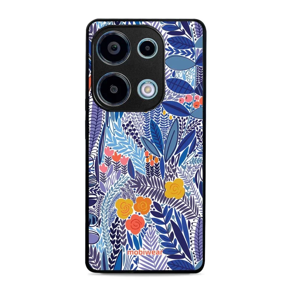 Lesklý kryt Mobiwear Glossy - Xiaomi Redmi Note 13 Pro 4G / Poco M6 Pro 4G - G037G - Modrá květena