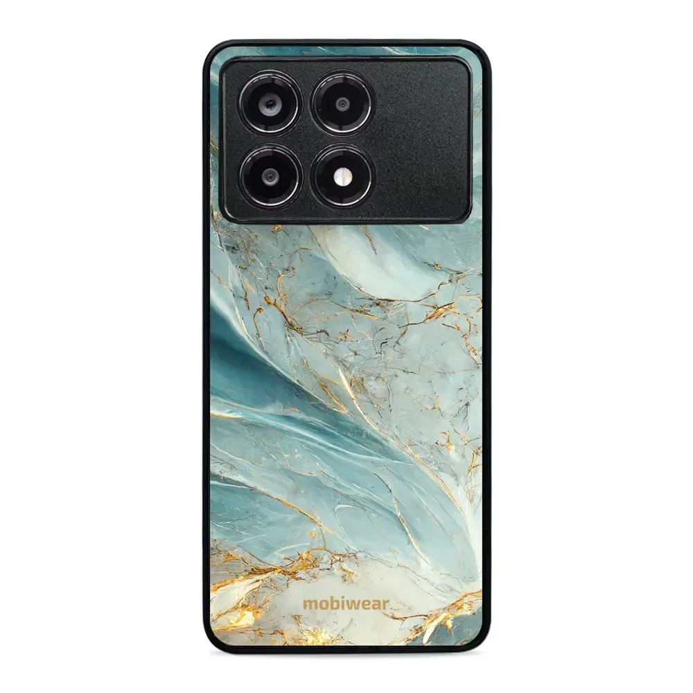 Lesklý kryt Mobiwear Glossy - Xiaomi Poco X6 Pro 5G - G022G Zelenkavý a zlatavý mramor