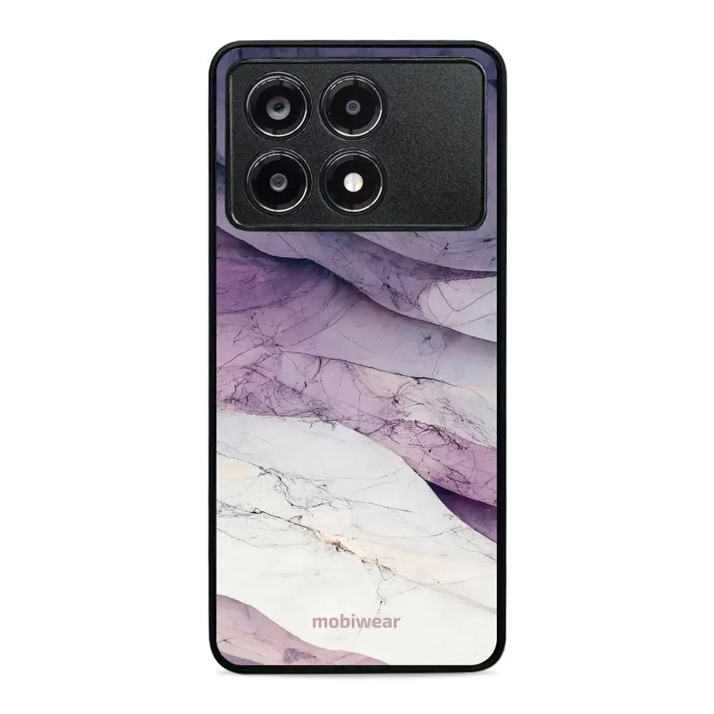 Lesklý kryt Mobiwear Glossy - Xiaomi Poco X6 Pro 5G - G028G - Bílý a fialový mramor