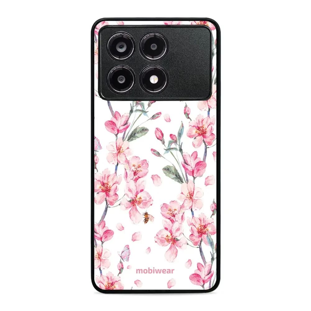 Lesklý kryt Mobiwear Glossy - Xiaomi Poco X6 Pro 5G - G033G - Růžové květy