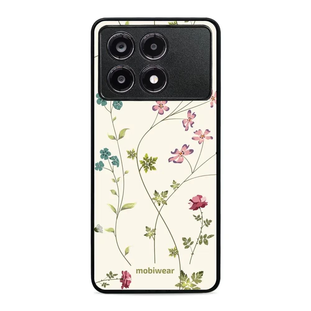Lesklý kryt Mobiwear Glossy - Xiaomi Poco X6 Pro 5G - G035G - Tenké rostlinky s květy
