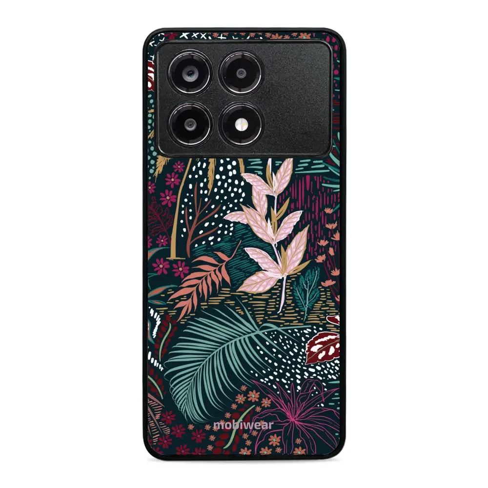 Lesklý kryt Mobiwear Glossy - Xiaomi Poco X6 Pro 5G - G043G - Temná flóra