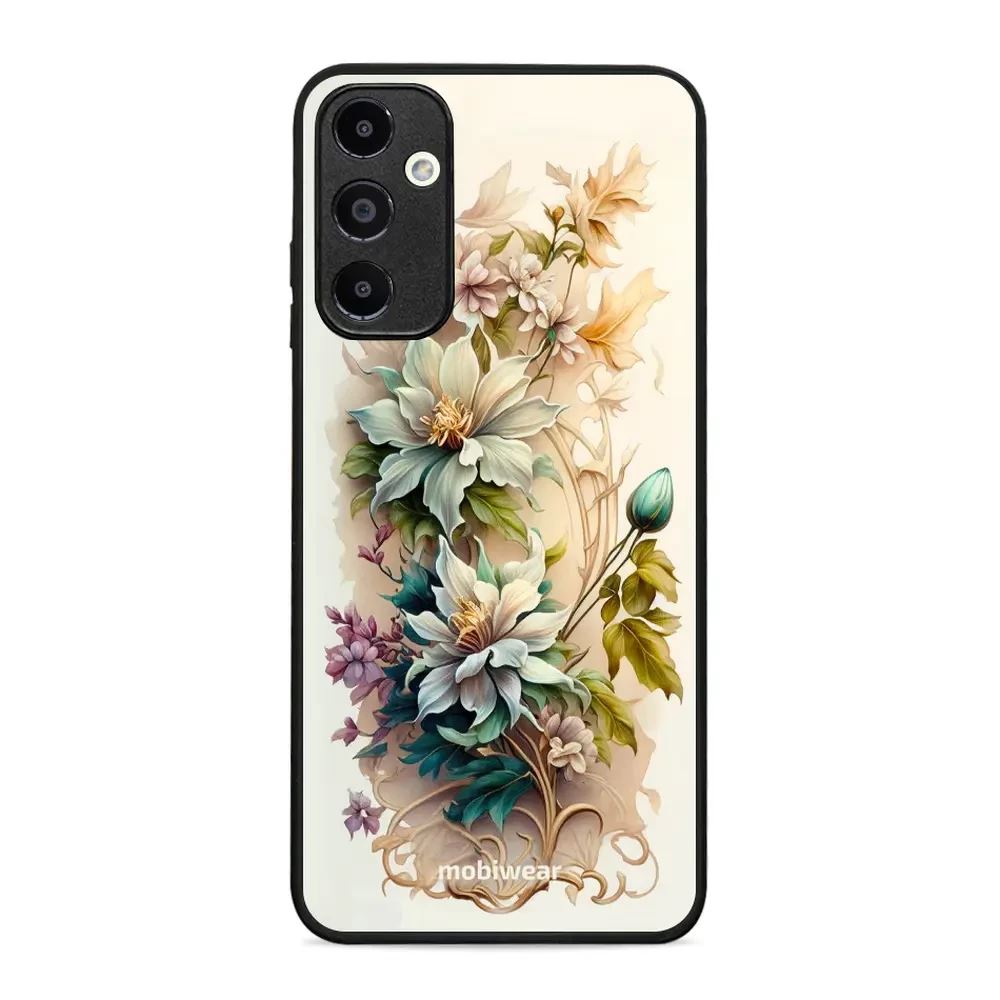 Lesklý kryt Mobiwear Glossy - Samsung Galaxy A05s - G014G Krémové květy