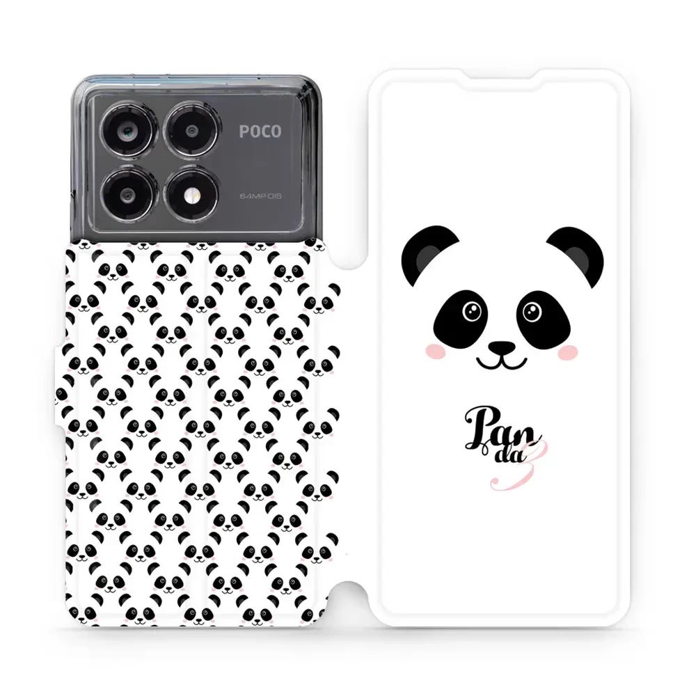 Flipové pouzdro Mobiwear - Xiaomi Poco X6 Pro 5G - M030P Panda Amálka