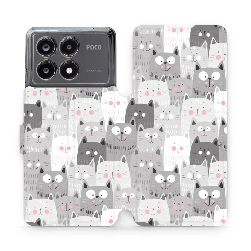 Flipové pouzdro Mobiwear - Xiaomi Poco X6 Pro 5G - M099P Kočičky
