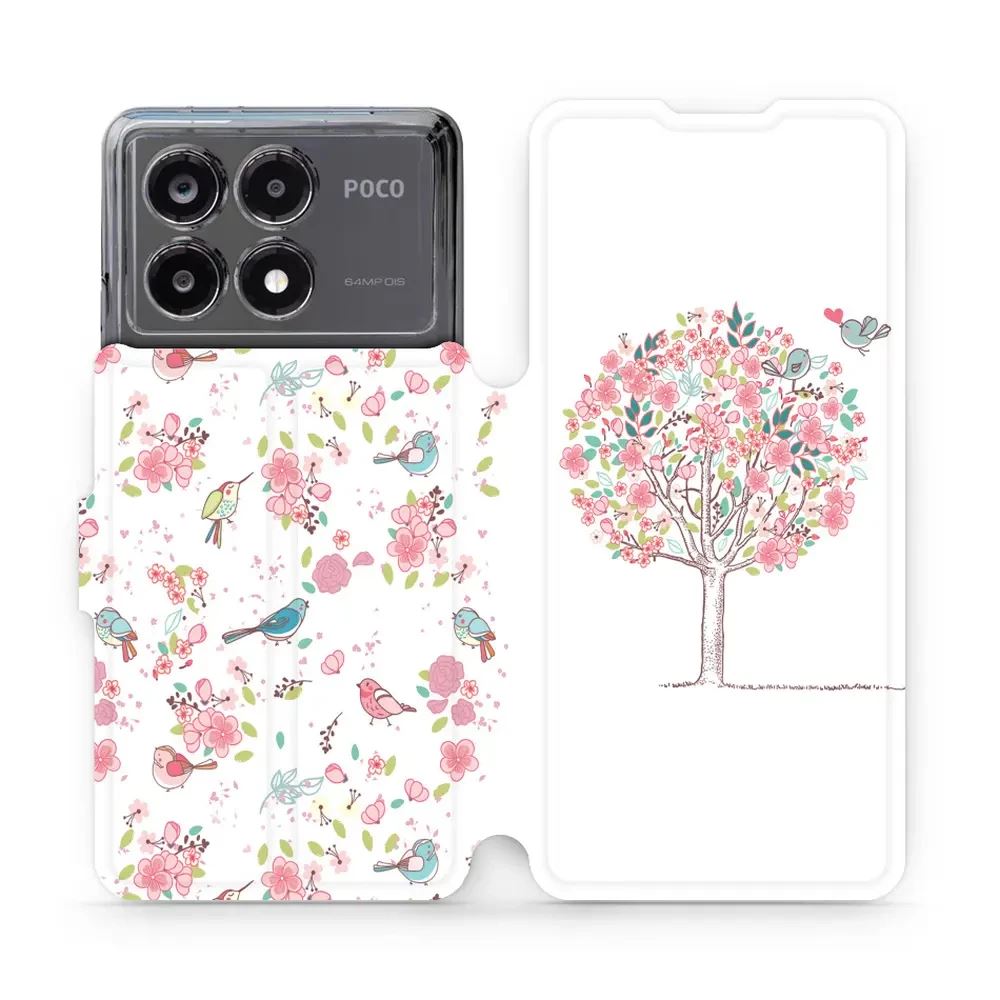 Flipové pouzdro Mobiwear - Xiaomi Poco X6 Pro 5G - M120S Strom a ptáčci