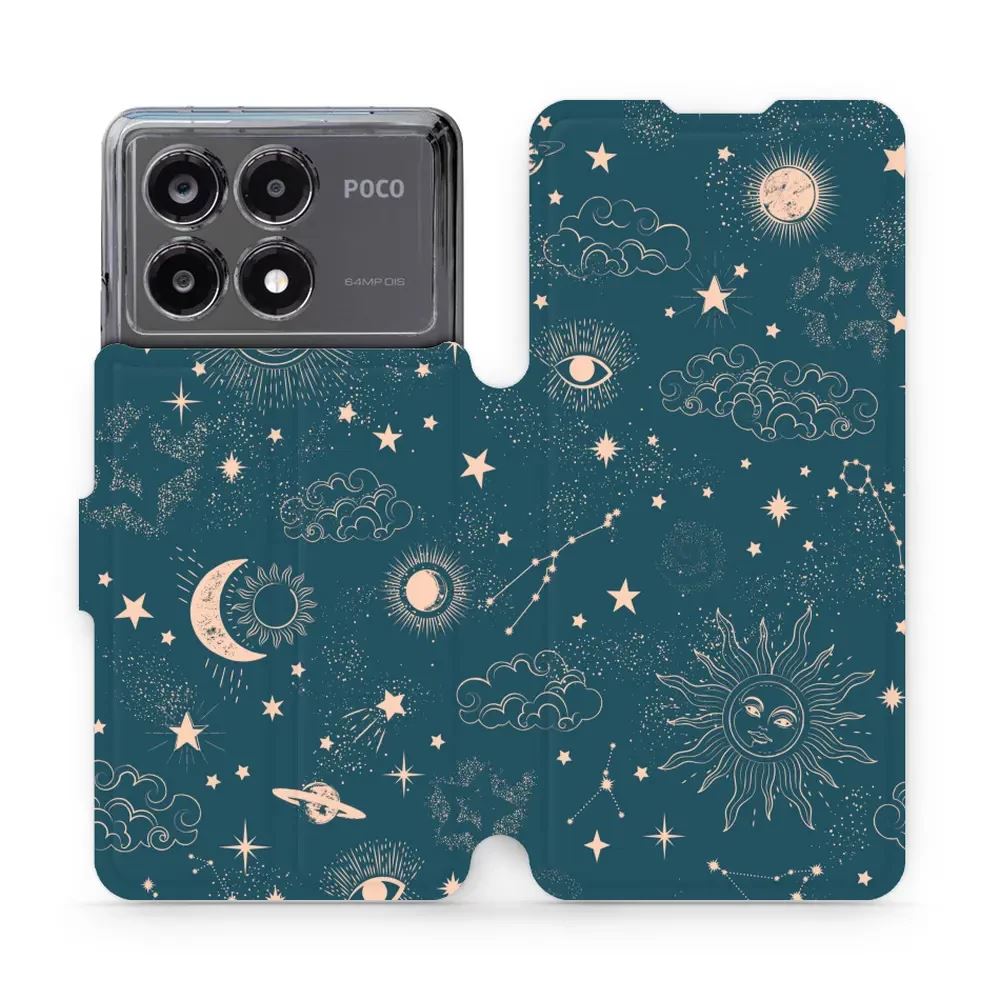Flipové pouzdro Mobiwear - Xiaomi Poco X6 Pro 5G - VP14S Magický vesmír