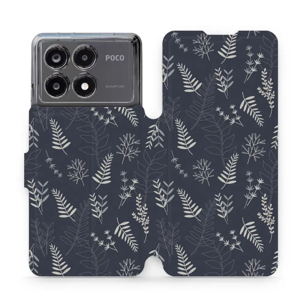 Flipové pouzdro Mobiwear - Xiaomi Poco X6 Pro 5G - VP15S Kapradiny