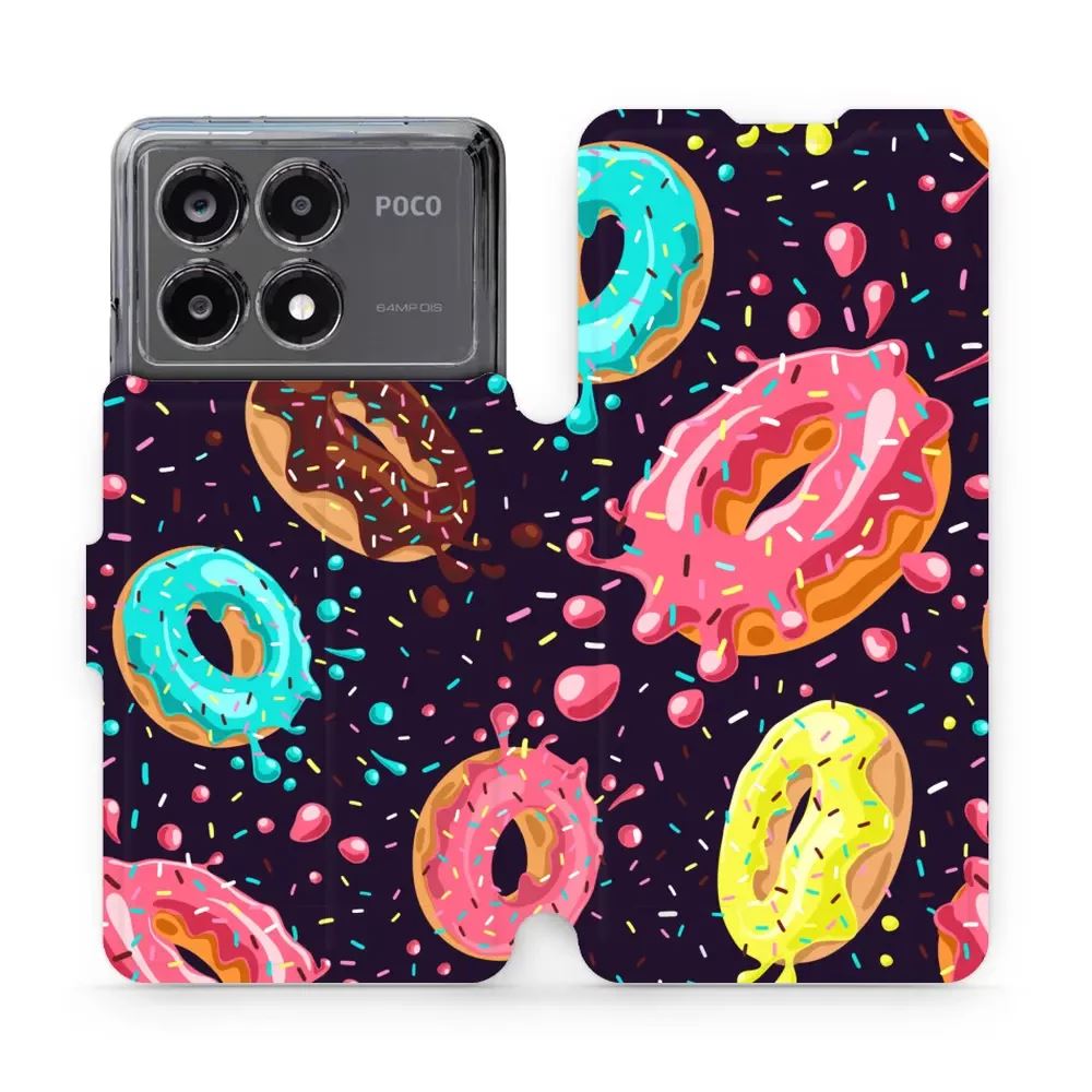 Flipové pouzdro Mobiwear - Xiaomi Poco X6 Pro 5G - VP19S Donutky