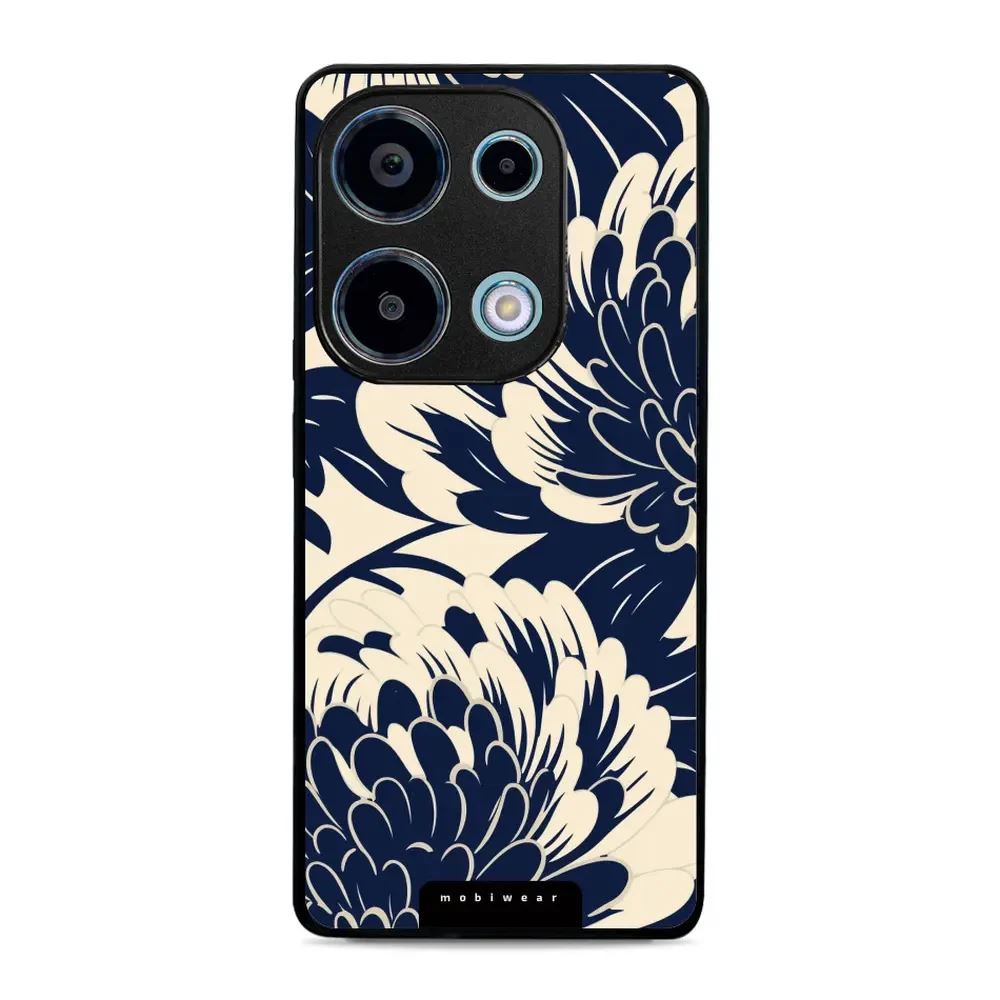 Lesklý kryt Mobiwear Glossy - Xiaomi Redmi Note 13 Pro 4G / Poco M6 Pro 4G - GA40G Modré a béžové květy