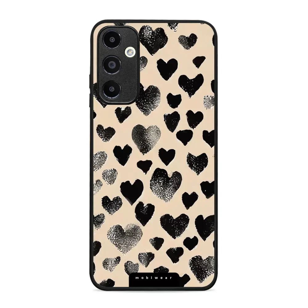Lesklý kryt Mobiwear Glossy - Samsung Galaxy A05s - GA51G Černá srdíčka