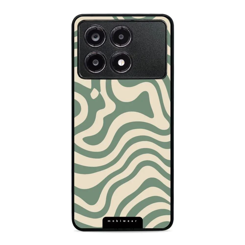 Lesklý kryt Mobiwear Glossy - Xiaomi Poco X6 Pro 5G - GA57G Zelené a béžové zkrouceniny