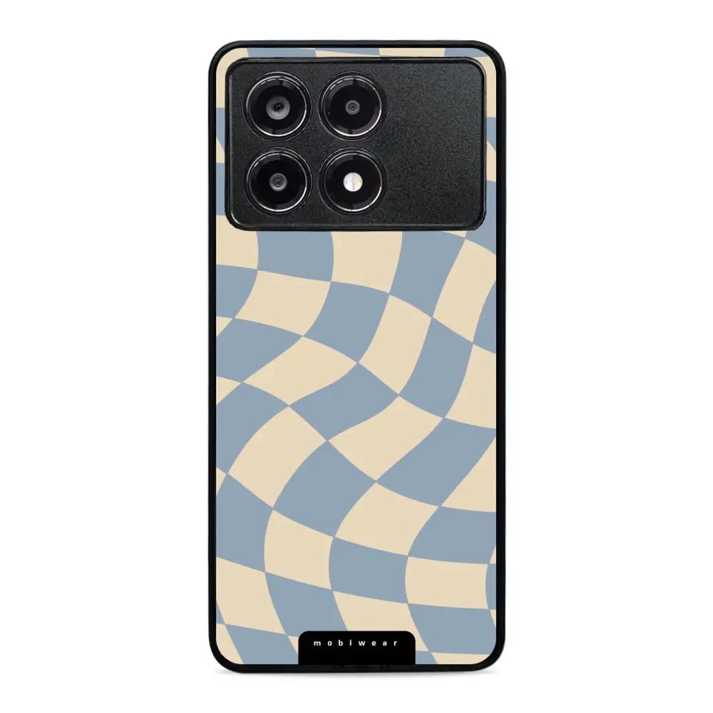Lesklý kryt Mobiwear Glossy - Xiaomi Poco X6 Pro 5G - GA59G Modrá a béžová šachovnice