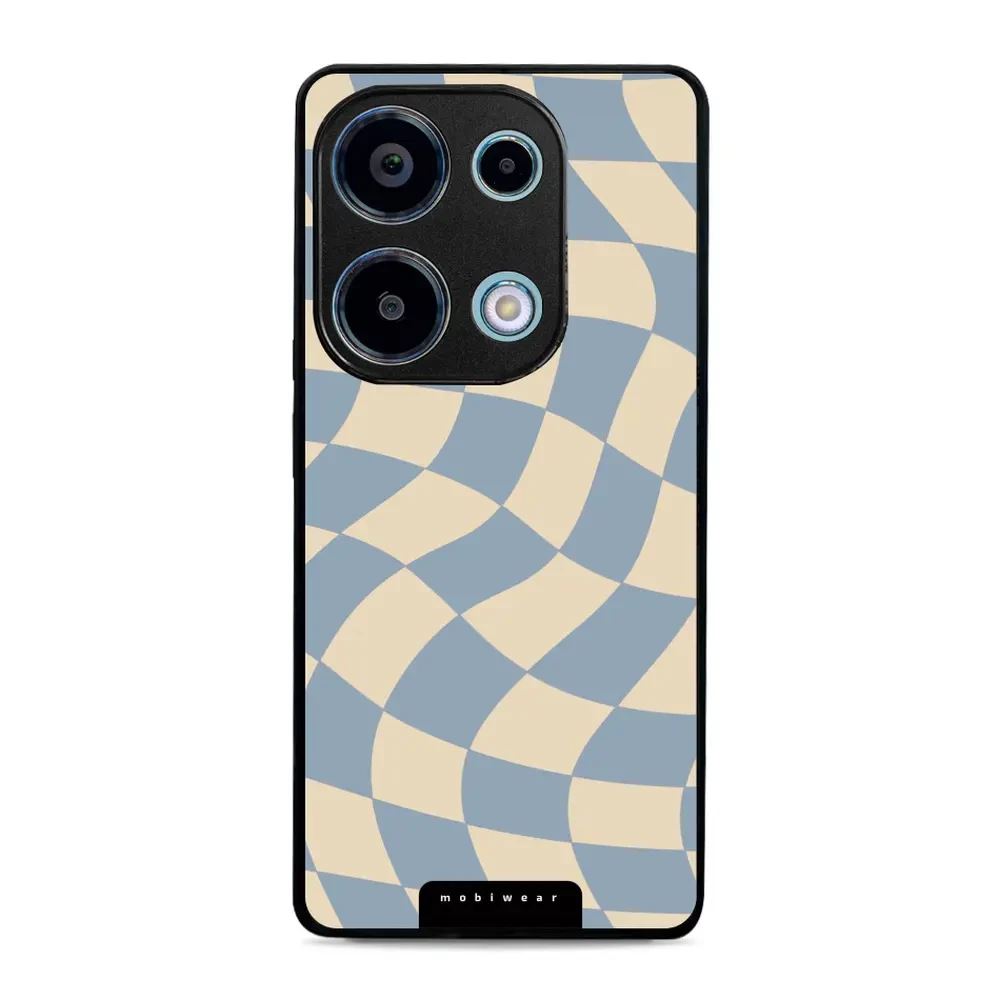 Lesklý kryt Mobiwear Glossy - Xiaomi Redmi Note 13 Pro 4G / Poco M6 Pro 4G - GA59G Modrá a béžová šachovnice