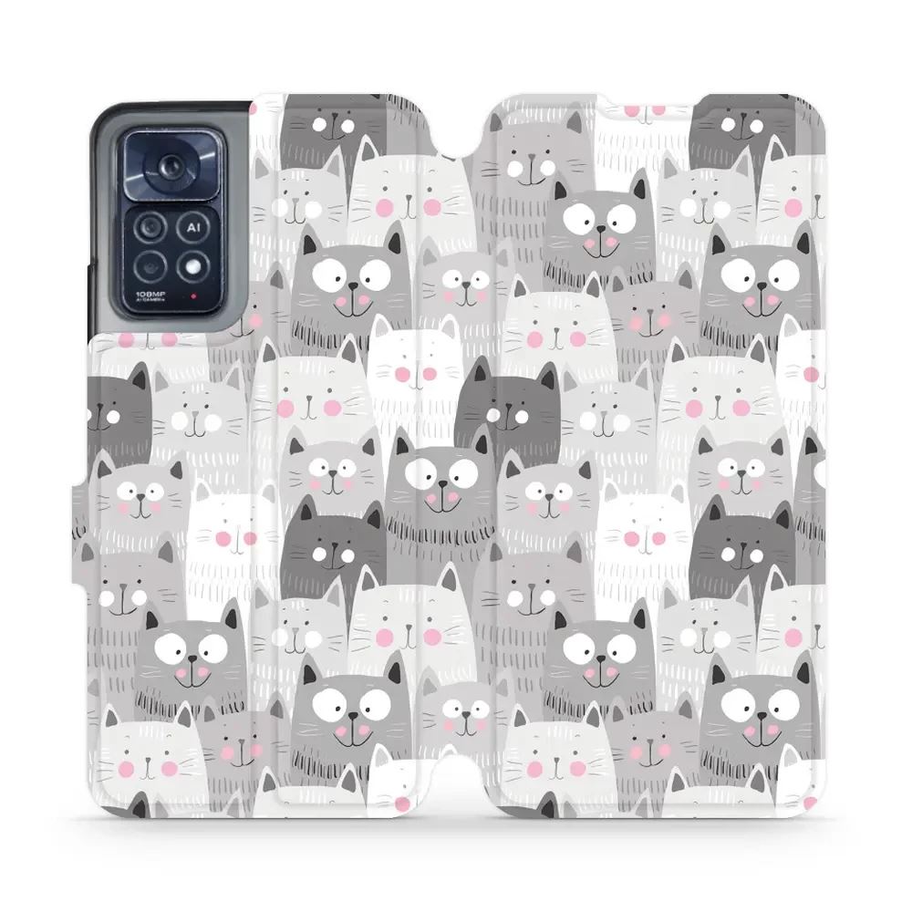 Flipové pouzdro Mobiwear - Xiaomi Note 12 Pro 4G - M099P Kočičky