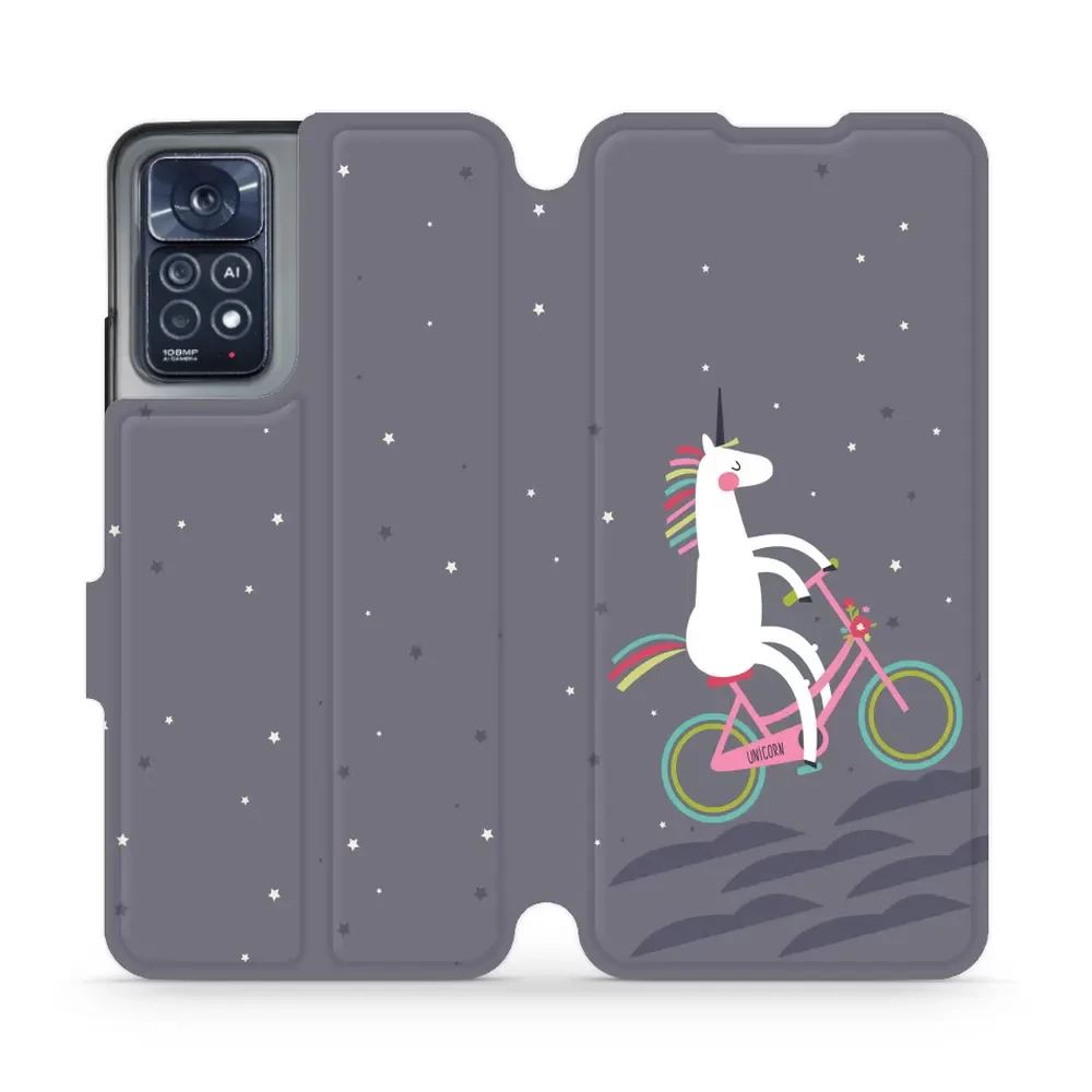 Flipové pouzdro Mobiwear - Xiaomi Note 12 Pro 4G - V024P Jednorožec na kole