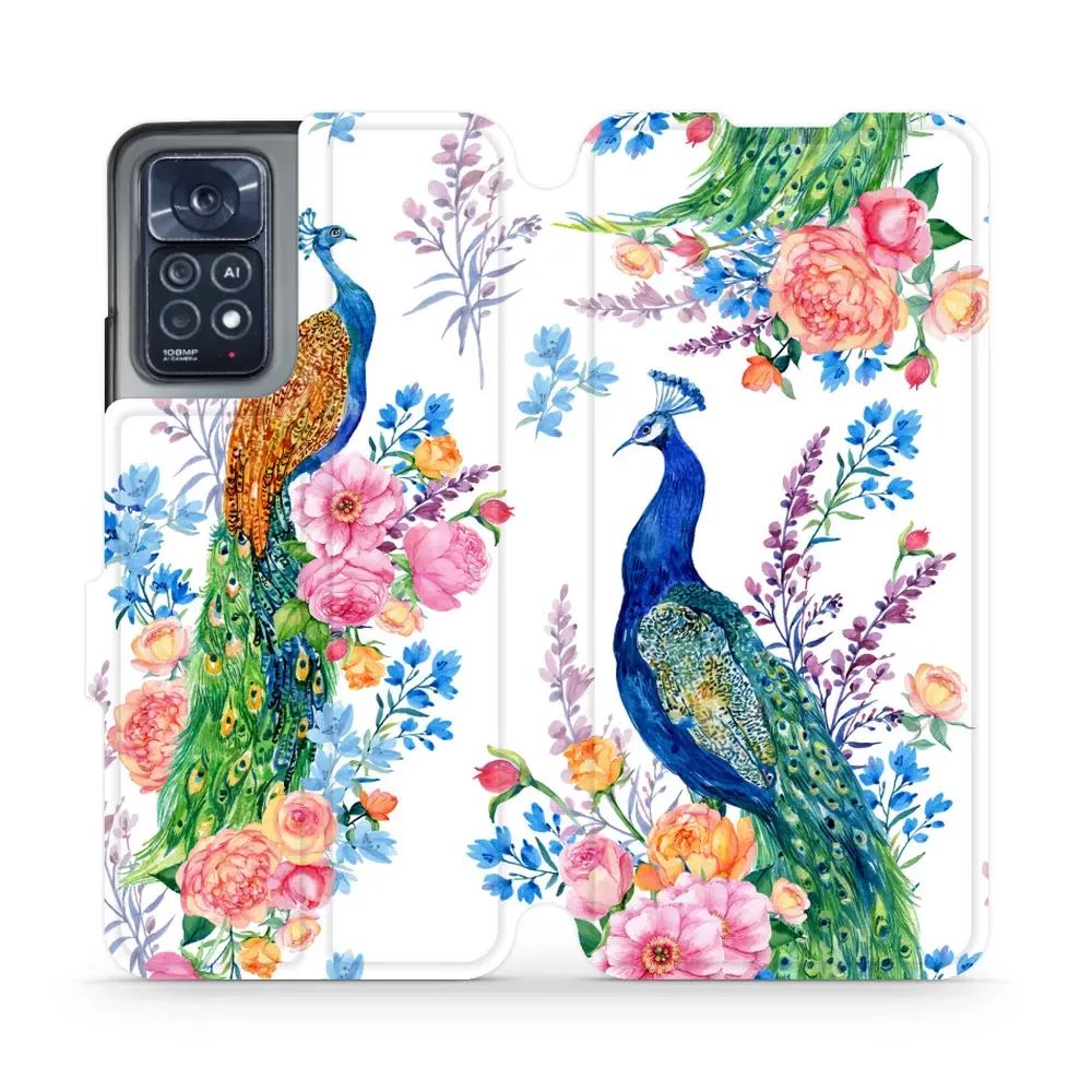 Flipové pouzdro Mobiwear - Xiaomi Note 12 Pro 4G - MX08S Pávi