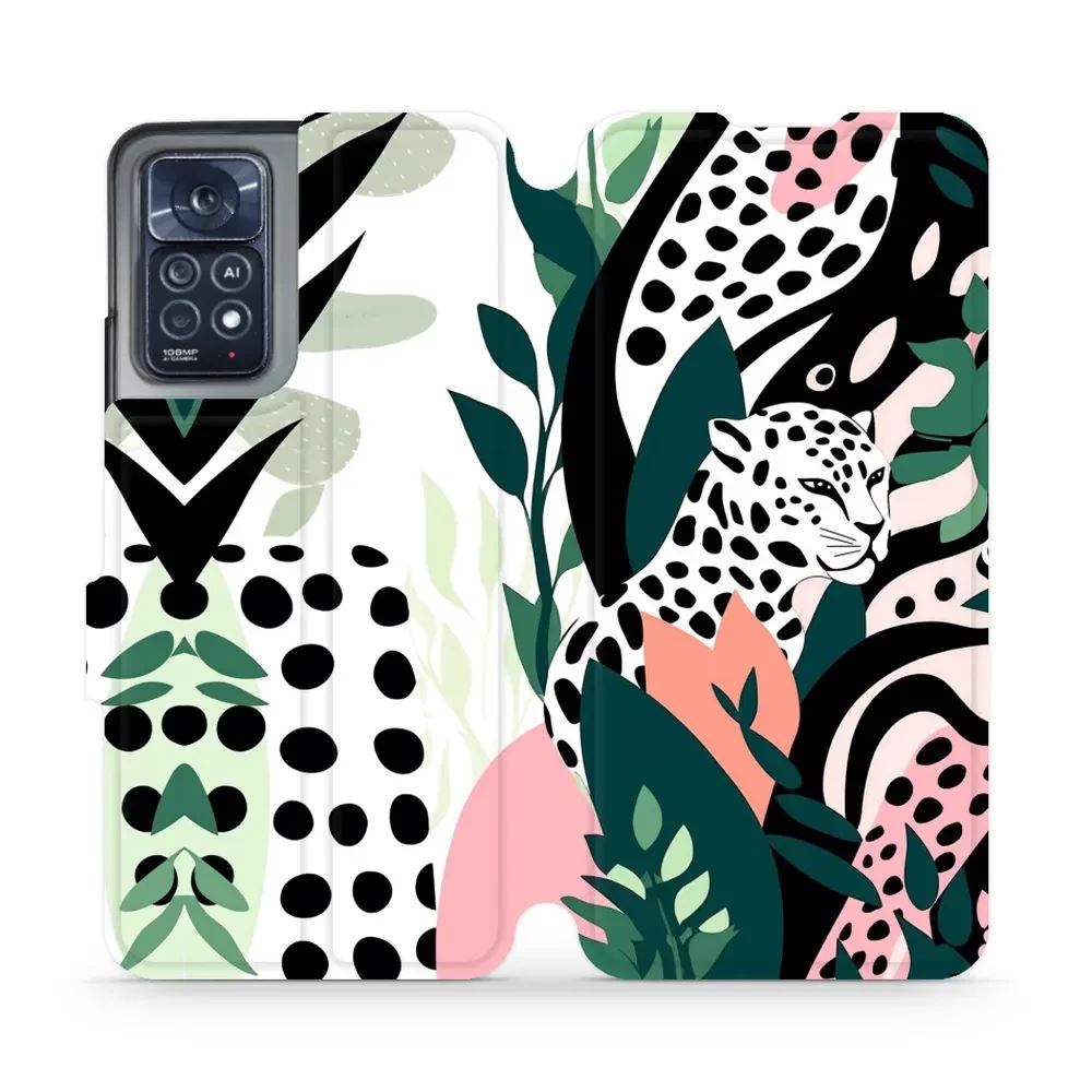 Flipové pouzdro Mobiwear - Xiaomi Note 12 Pro 4G - VP53S Levhart