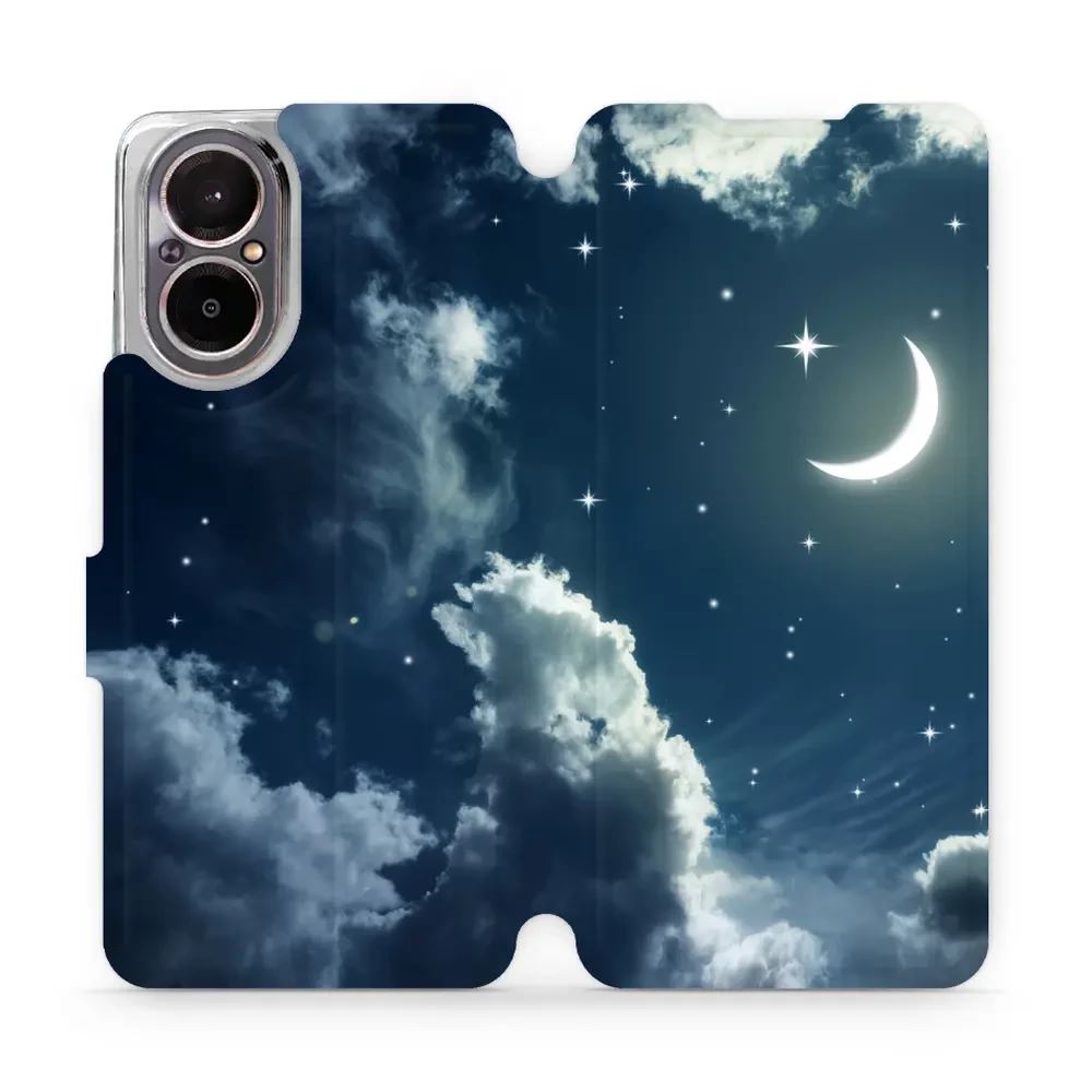 Flipové pouzdro Mobiwear - Realme C67 - V145P Noční obloha s měsícem