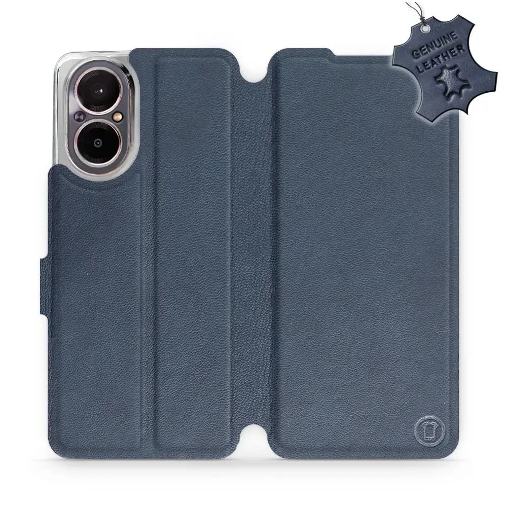Kožené flip pouzdro Mobiwear - Realme C67 - Modré