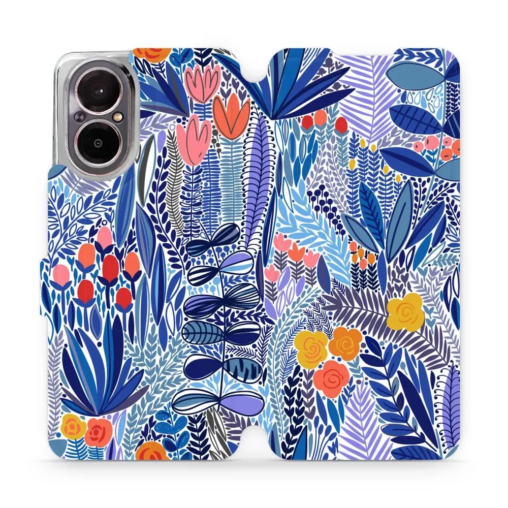 Flipové pouzdro Mobiwear - Realme C67 - MP03P Modrá květena