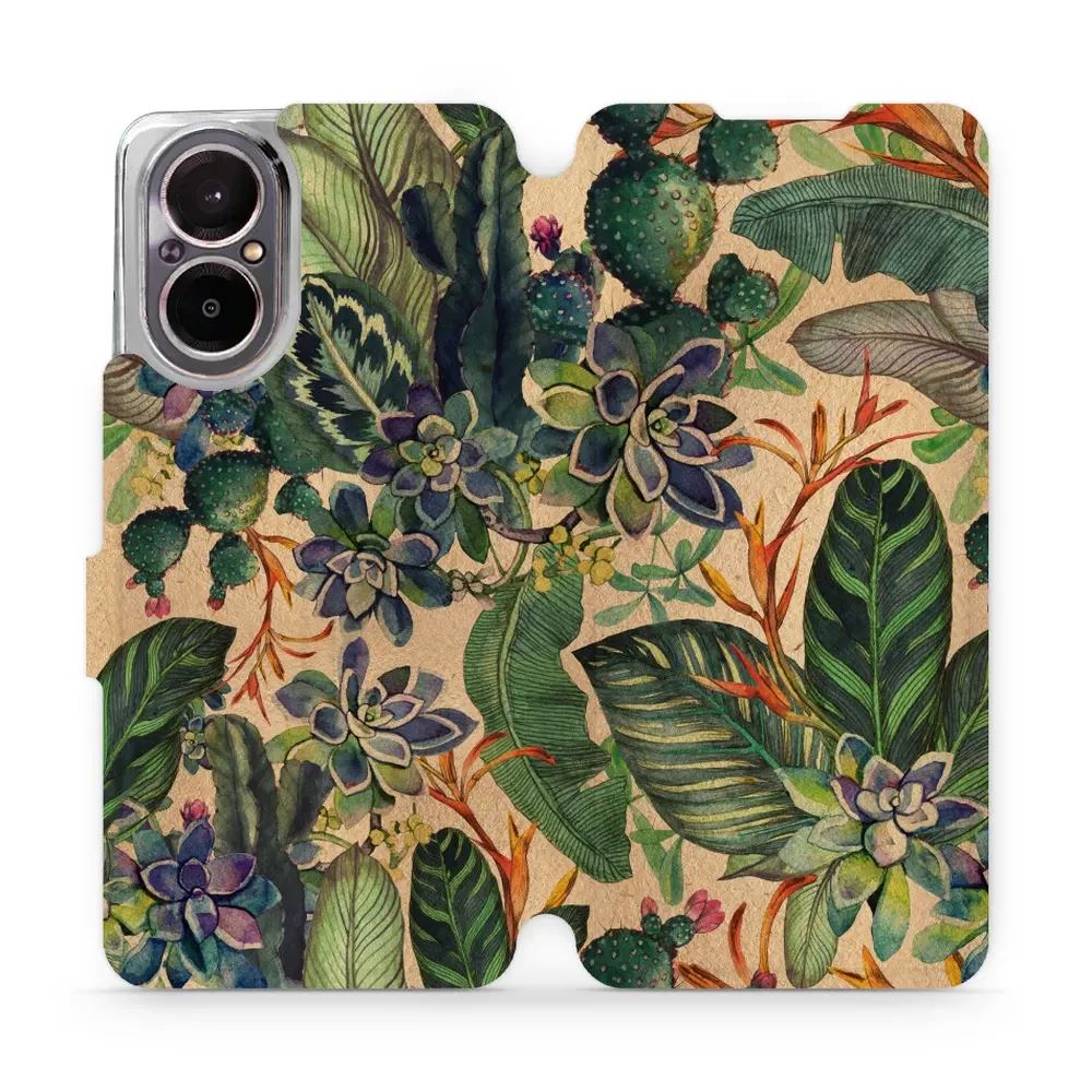 Flipové pouzdro Mobiwear - Realme C67 - VP05S Sukulenty