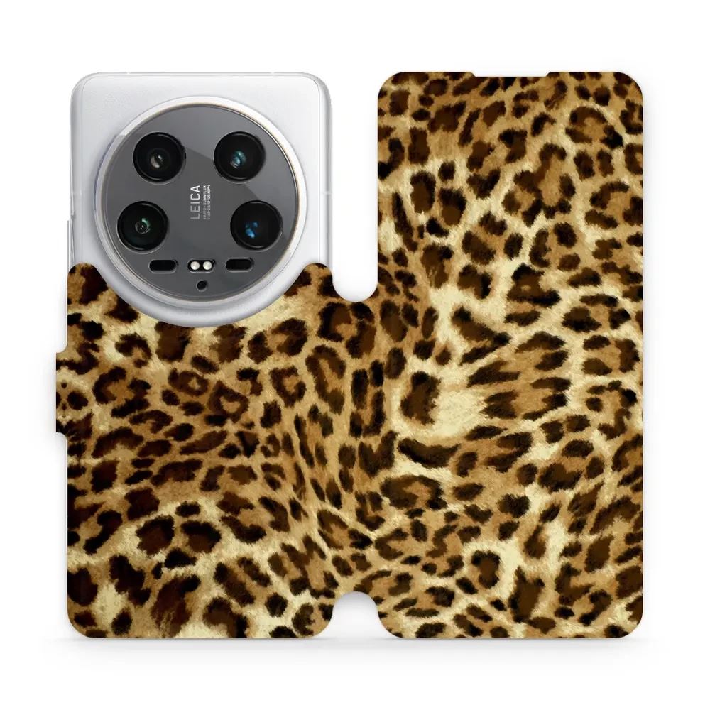 Flipové pouzdro Mobiwear - Xiaomi 14 Ultra 5G - VA33P Leopardí vzor