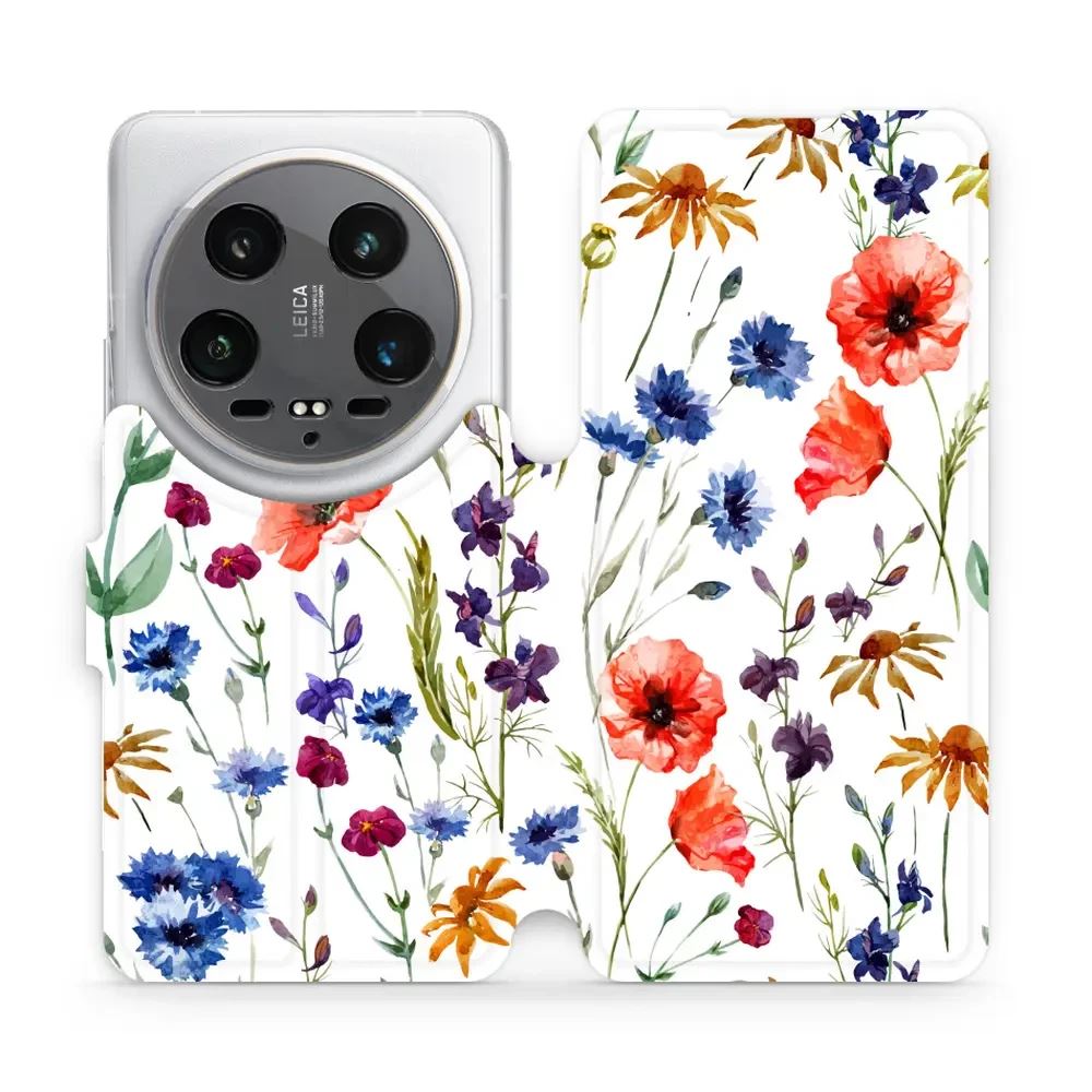 Flipové pouzdro Mobiwear - Xiaomi 14 Ultra 5G - MP04S Luční kvítí