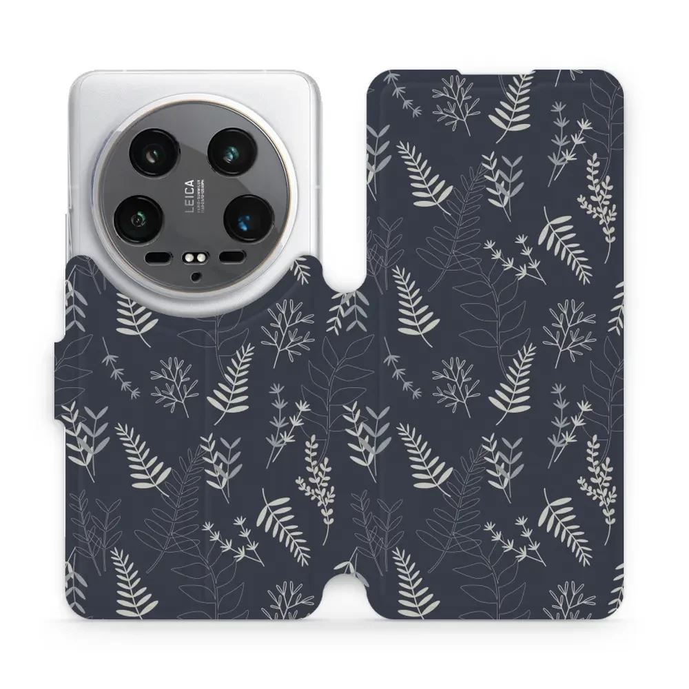 Flipové pouzdro Mobiwear - Xiaomi 14 Ultra 5G - VP15S Kapradiny