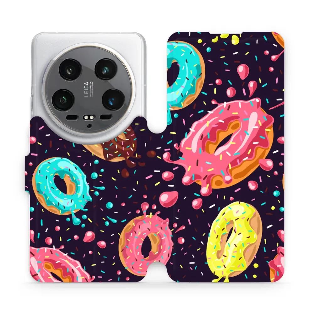 Flipové pouzdro Mobiwear - Xiaomi 14 Ultra 5G - VP19S Donutky