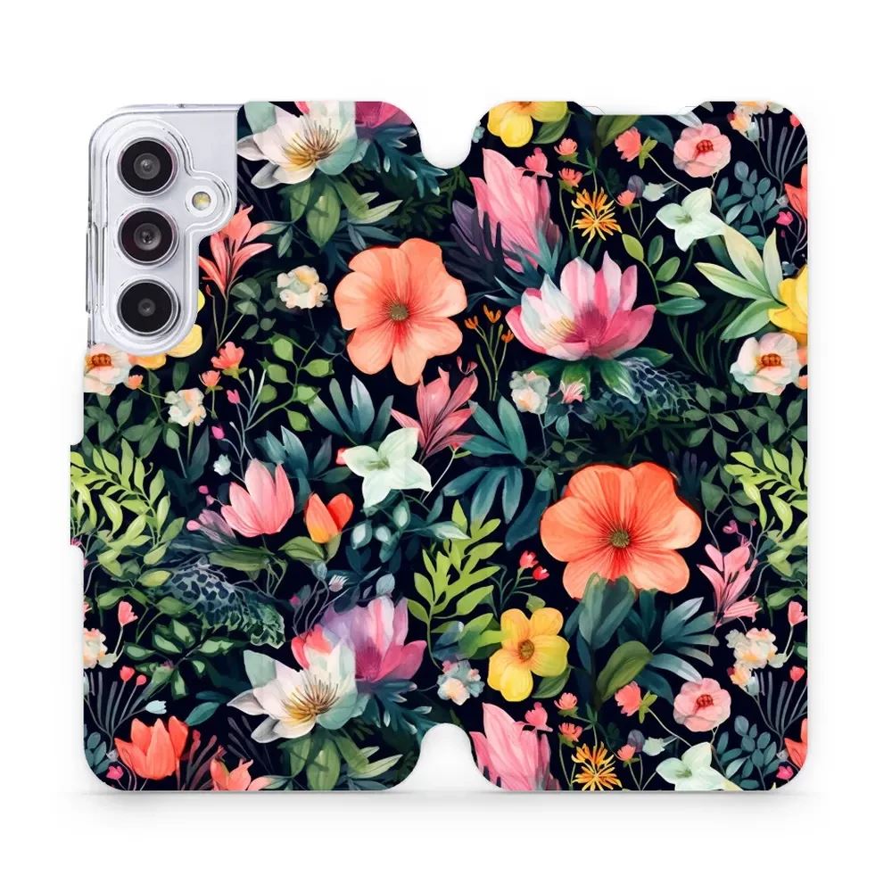 Flipové pouzdro Mobiwear - Samsung Galaxy A55 5G - VP48S Pestré kvítky