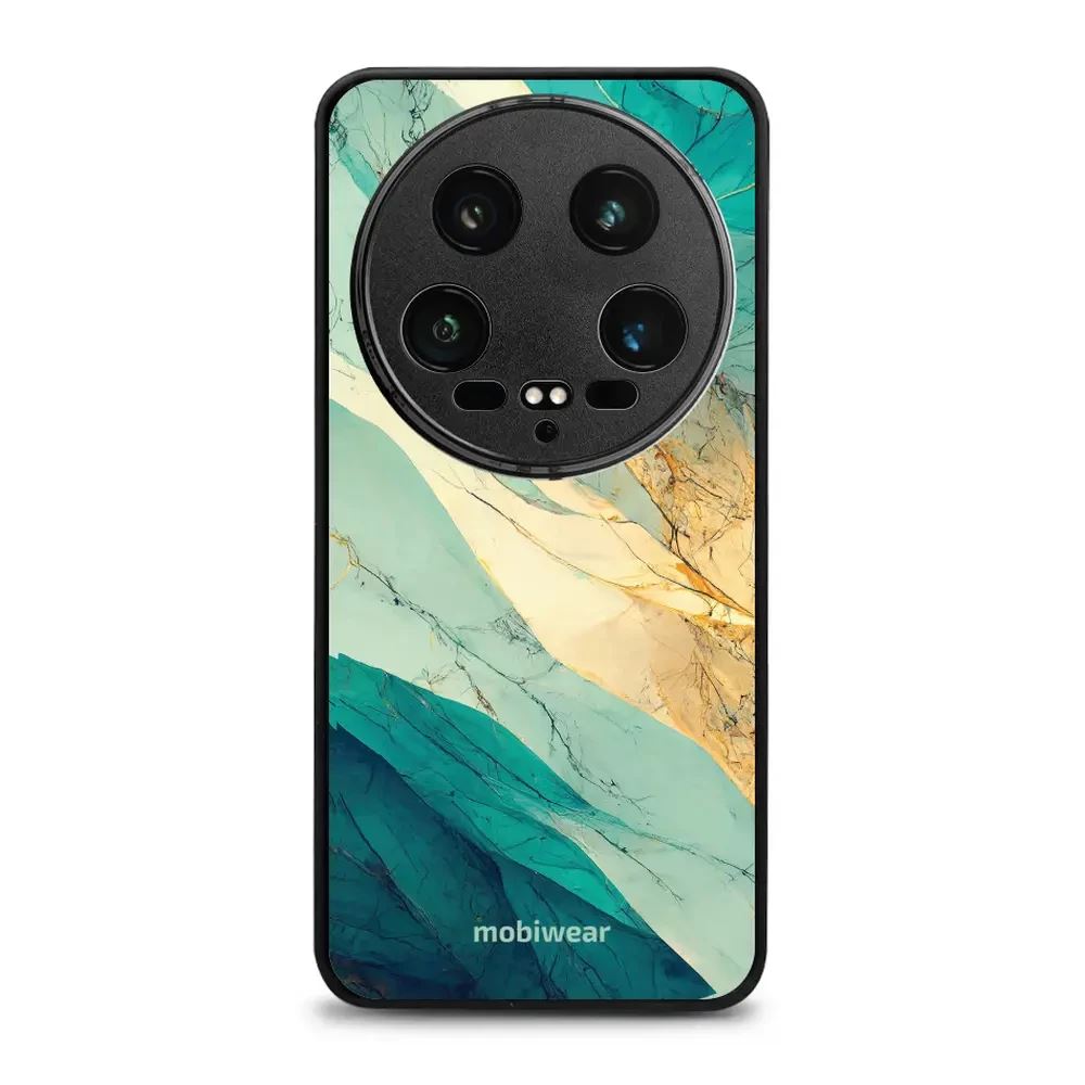 Lesklý kryt Mobiwear Glossy - Xiaomi 14 Ultra 5G - G024G - Zlatavý a zelenkavý mramor