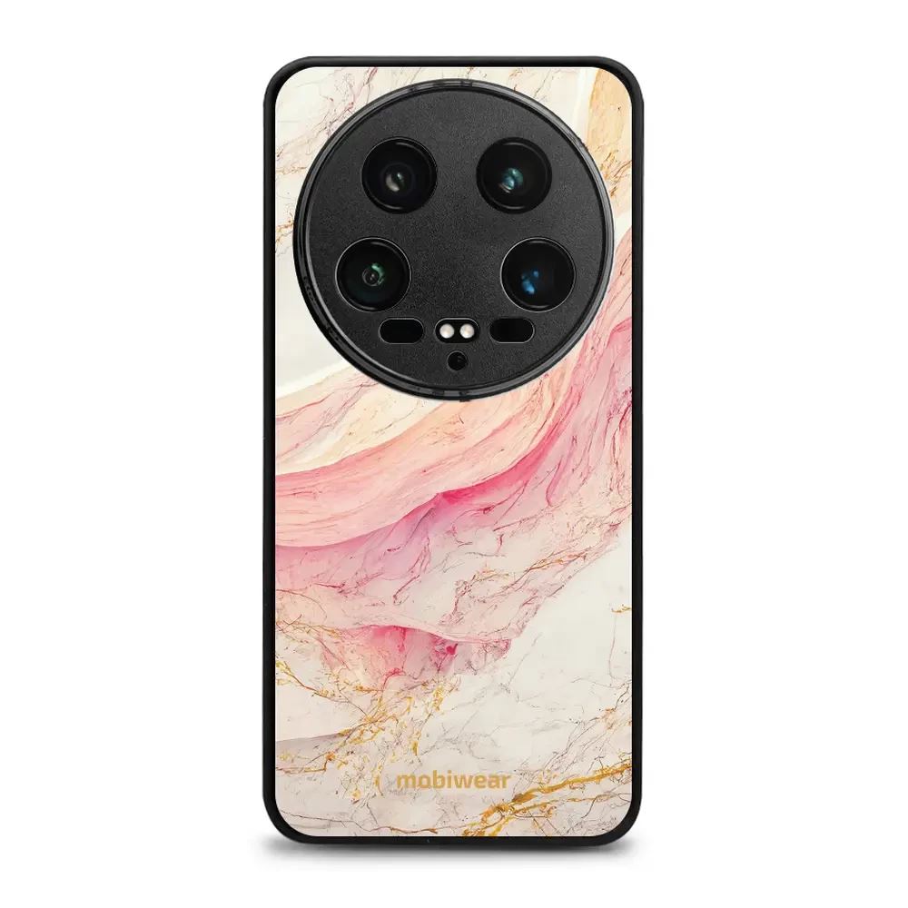 Lesklý kryt Mobiwear Glossy - Xiaomi 14 Ultra 5G - G027G - Růžový a zlatavý mramor