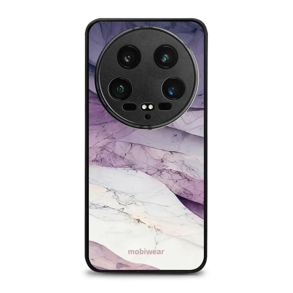 Lesklý kryt Mobiwear Glossy - Xiaomi 14 Ultra 5G - G028G - Bílý a fialový mramor