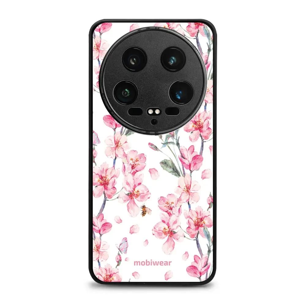 Lesklý kryt Mobiwear Glossy - Xiaomi 14 Ultra 5G - G033G - Růžové květy