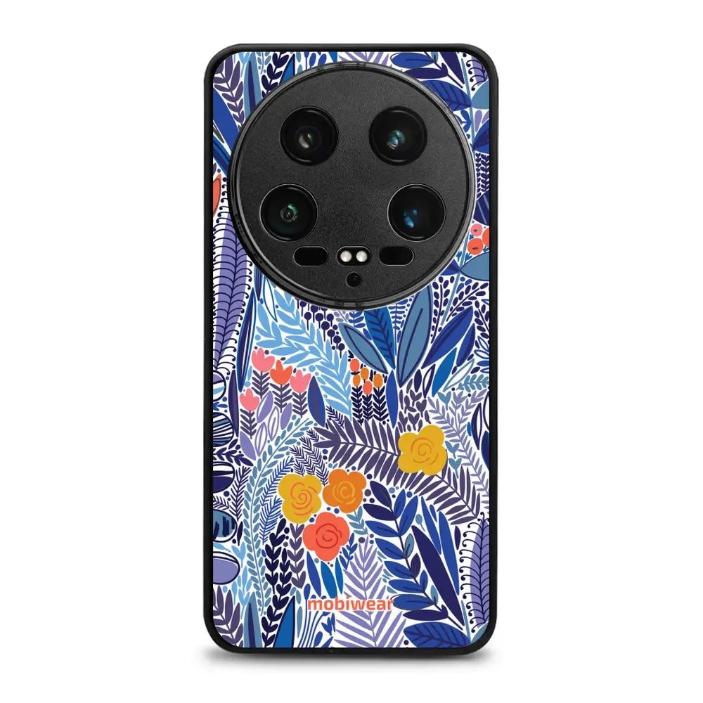Lesklý kryt Mobiwear Glossy - Xiaomi 14 Ultra 5G - G037G - Modrá květena