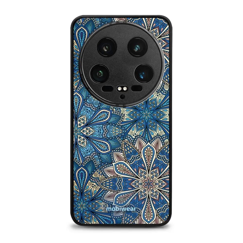 Lesklý kryt Mobiwear Glossy - Xiaomi 14 Ultra 5G - G038G - Modré mandala květy