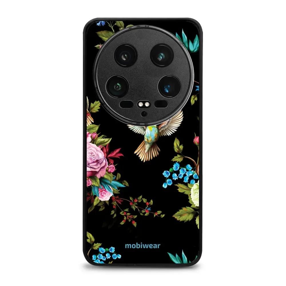 Lesklý kryt Mobiwear Glossy - Xiaomi 14 Ultra 5G - G041G - Ptáček a květy