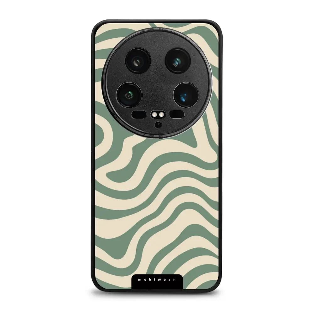 Lesklý kryt Mobiwear Glossy - Xiaomi 14 Ultra 5G - GA57G Zelené a béžové zkrouceniny