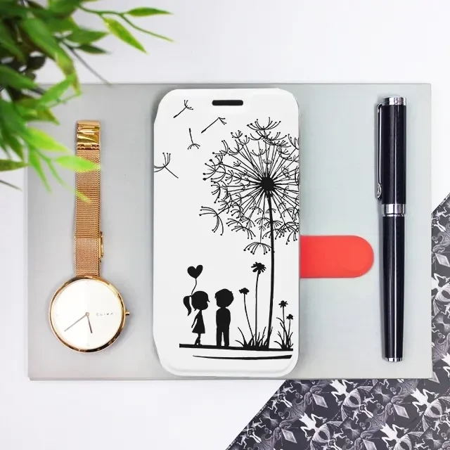 Flipové pouzdro Mobiwear - Samsung Galaxy A25 5G - MH16P Dvojice s pampeliškou