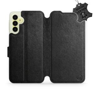 Kožené flip pouzdro Mobiwear - Samsung Galaxy A15 / A15 5G - Černé - VÝPRODEJ