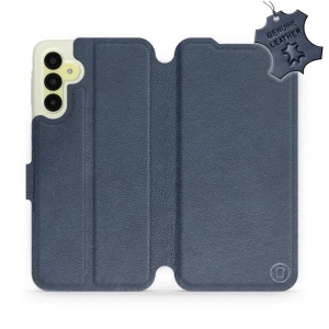 Kožené flip pouzdro Mobiwear - Samsung Galaxy A15 / A15 5G - Modré