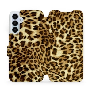 Flipové pouzdro Mobiwear - Samsung Galaxy A25 5G - VA33P Leopardí vzor