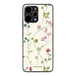 Lesklý kryt Mobiwear Glossy - Xiaomi Redmi 12 - G035G - Tenké rostlinky s květy