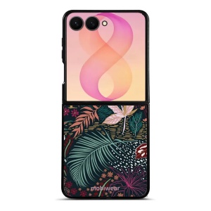 Lesklý kryt na mobil Samsung Galaxy Z Flip8 - Mobiwear Glossy G043G, temná flóra
