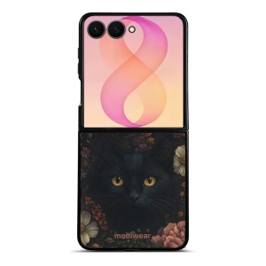 Lesklý kryt na mobil Samsung Galaxy Z Flip8 - Mobiwear Glossy G161G, temná kočka