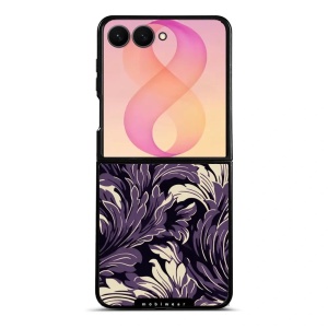 Lesklý kryt na mobil Samsung Galaxy Z Flip8 - Mobiwear Glossy GA46G, fialové rostliny